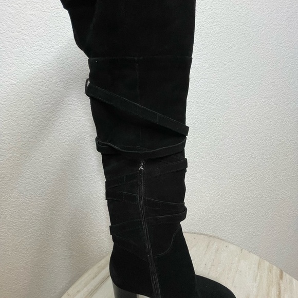 Sam Edelman boots thigh high Sable suede black sz 6 - Picture 5 of 13